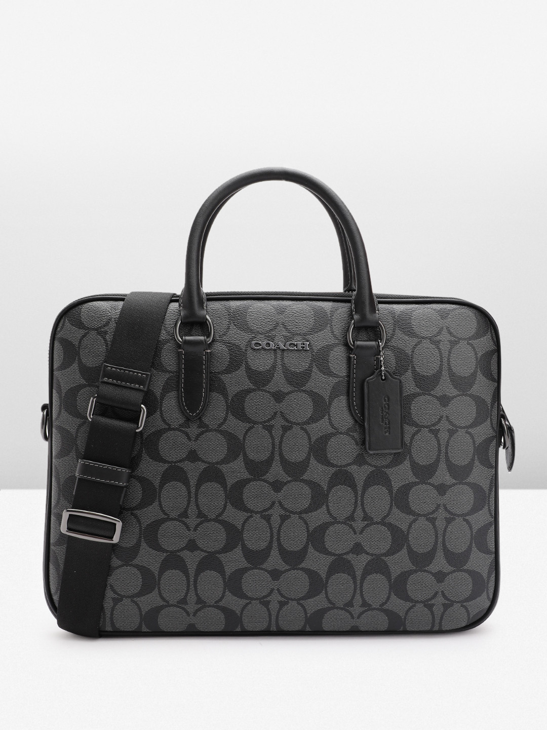 Buy Coach Men Leather Brand Logo Printed Laptop Bag - Laptop Bag for ...