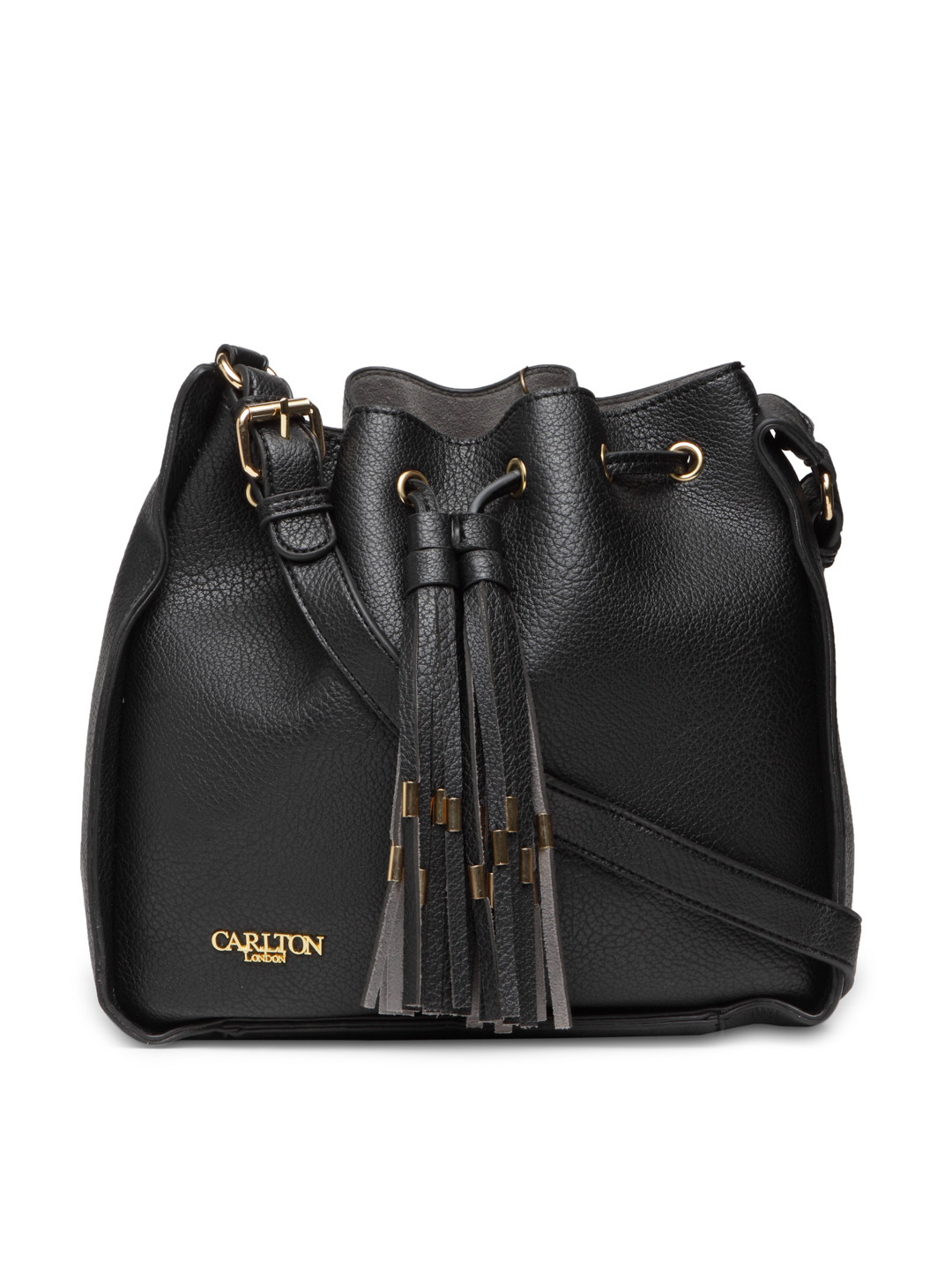 Buy Carlton London Black Solid Shoulder Bag Handbags for Women