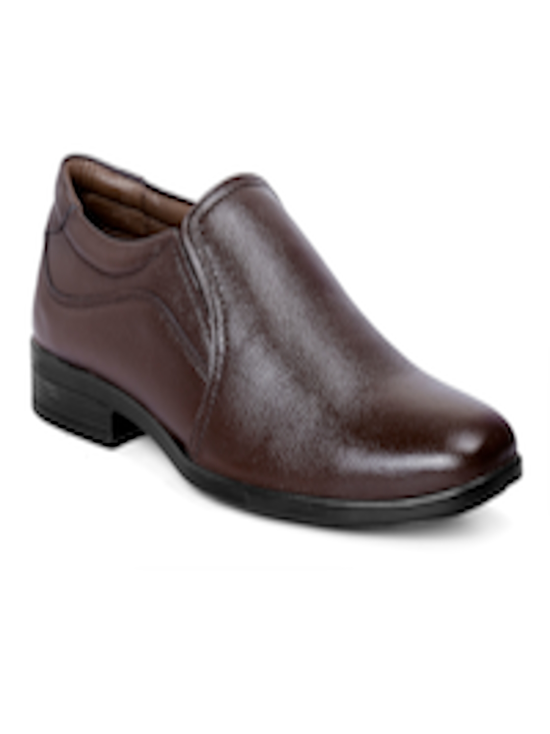 Buy Bacca Bucci Men Brown Leather Formal Slip On Shoes - Formal Shoes ...
