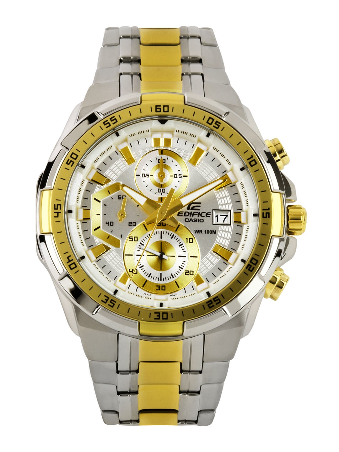 casio edifice silver and gold
