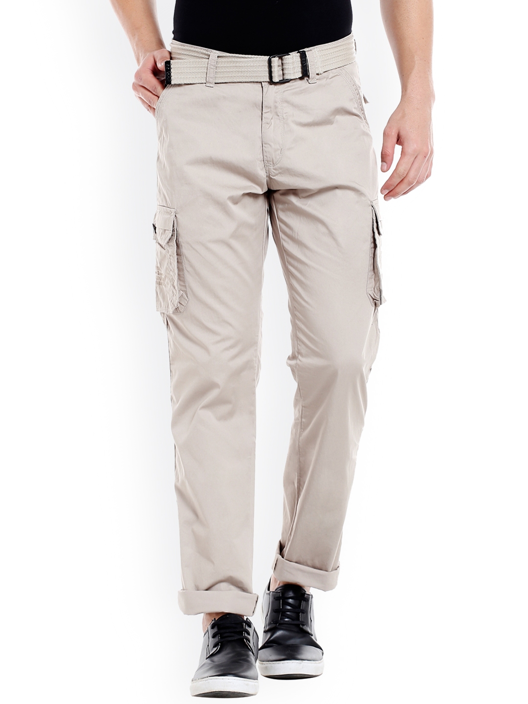 beige cargos men's