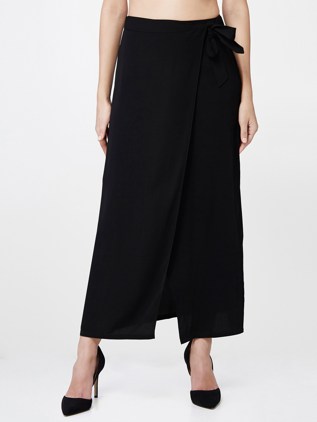 Buy AND Black A Line Maxi Skirt Skirts for Women 3390026 Myntra