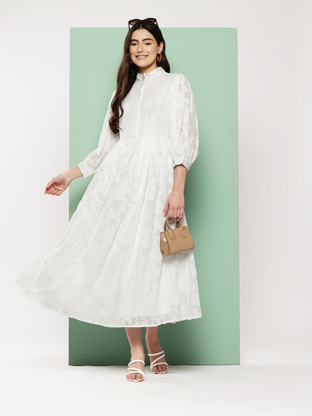 Buy Killer Floral Self Design Jacquard Maxi Fit & Flare Dress - Dresses ...