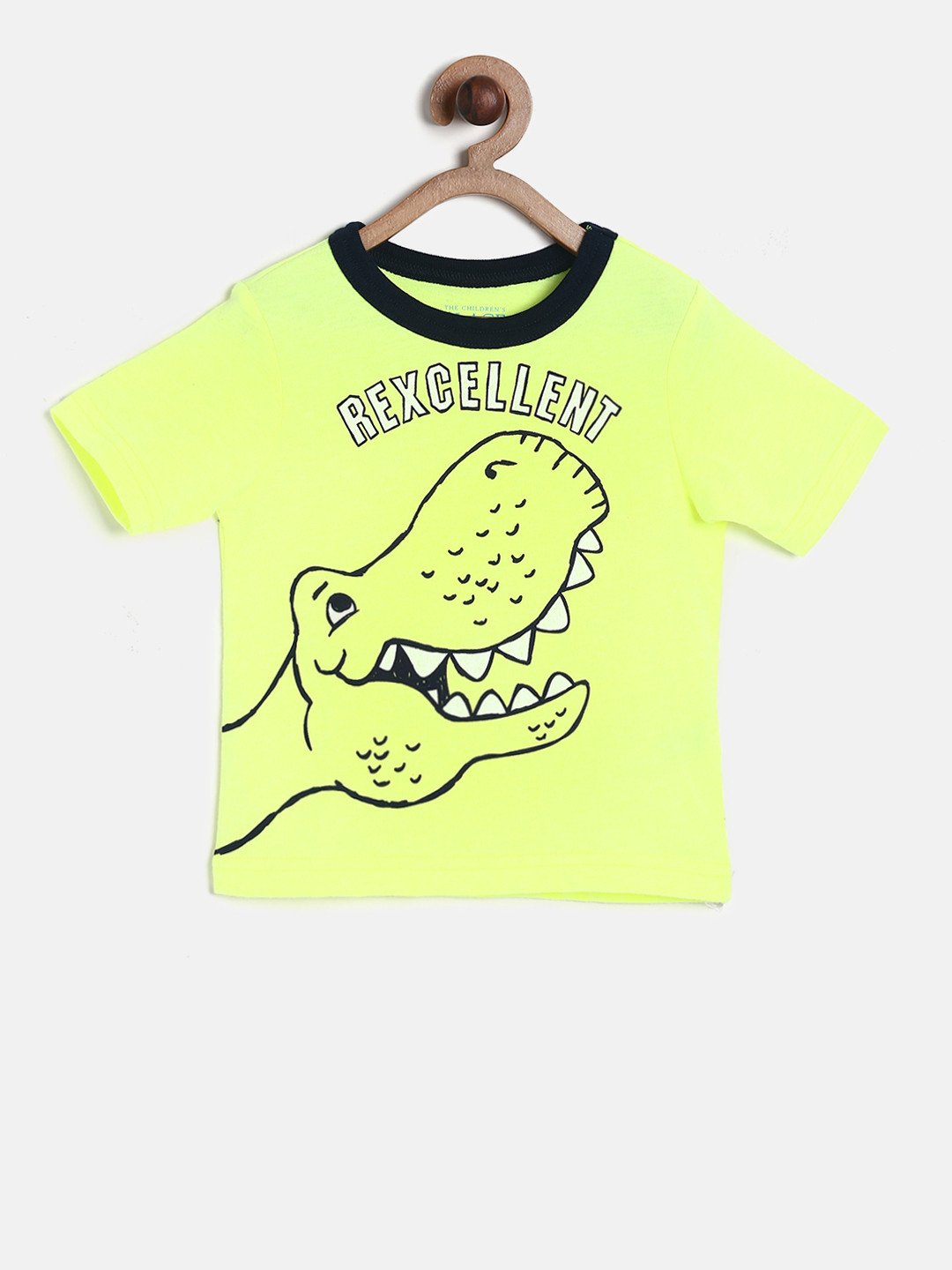 Buy The Childrens Place Boys Yellow Printed Round Neck T Shirt ...