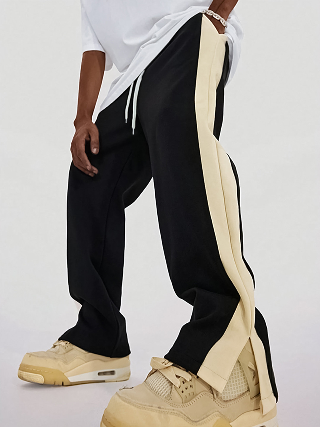 Buy Maniac Men Colourblocked Baggy Fit Mid Rise Track Pants Track — free download