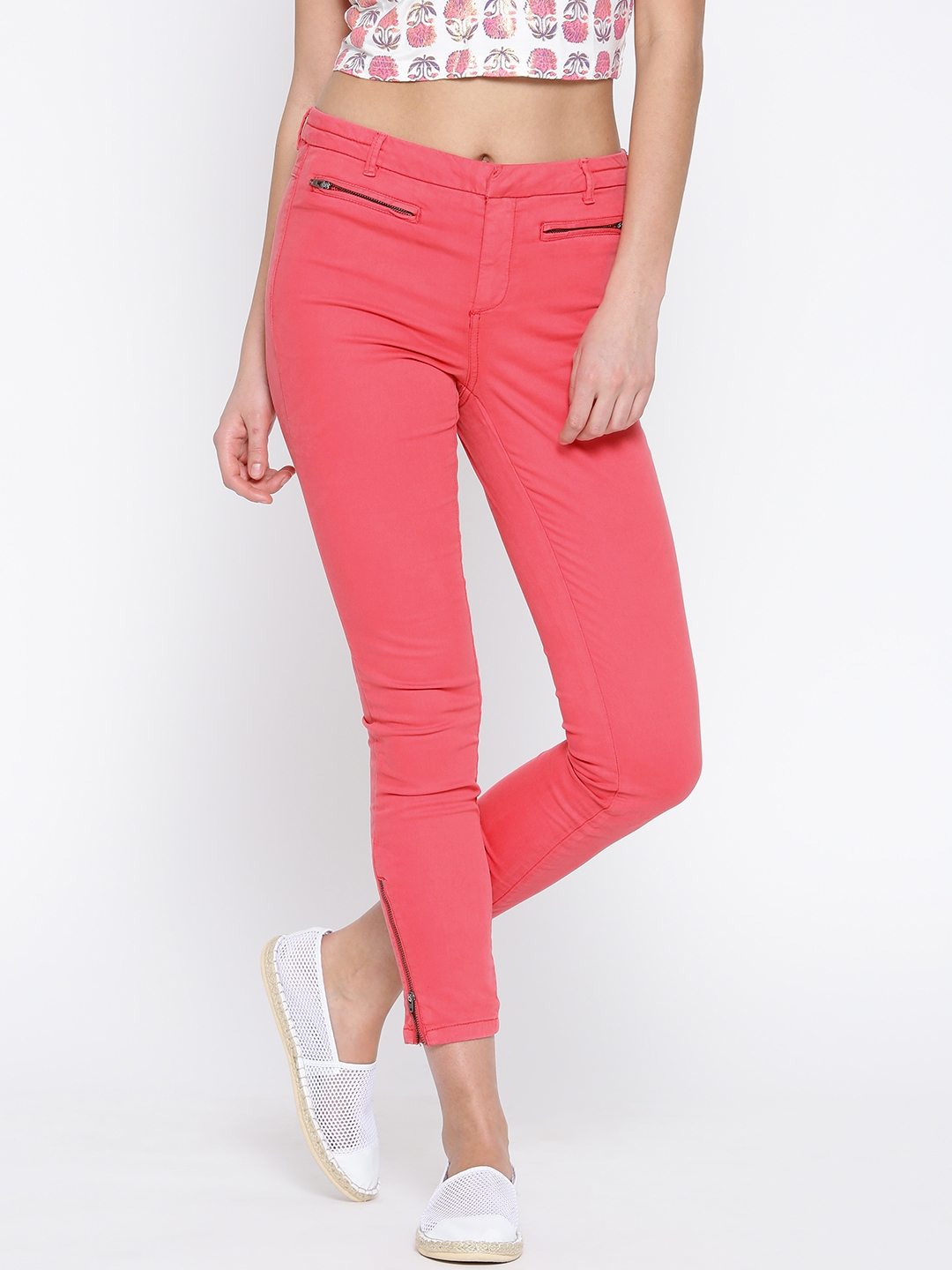 pink mesh trousers