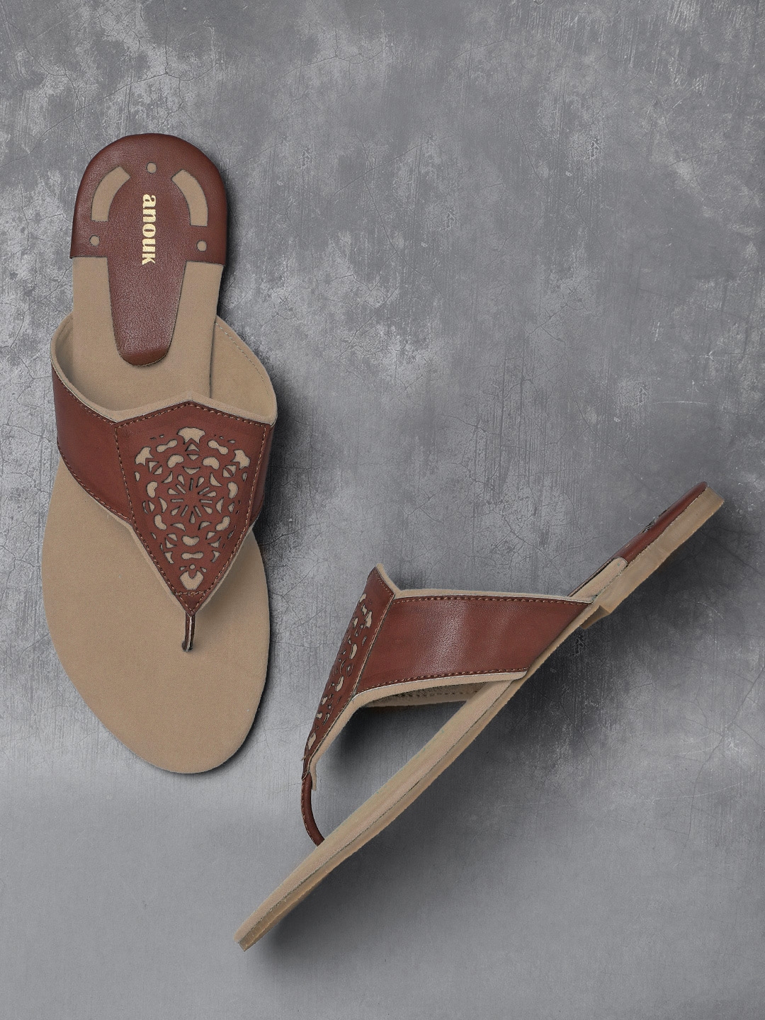 anouk open toe flats