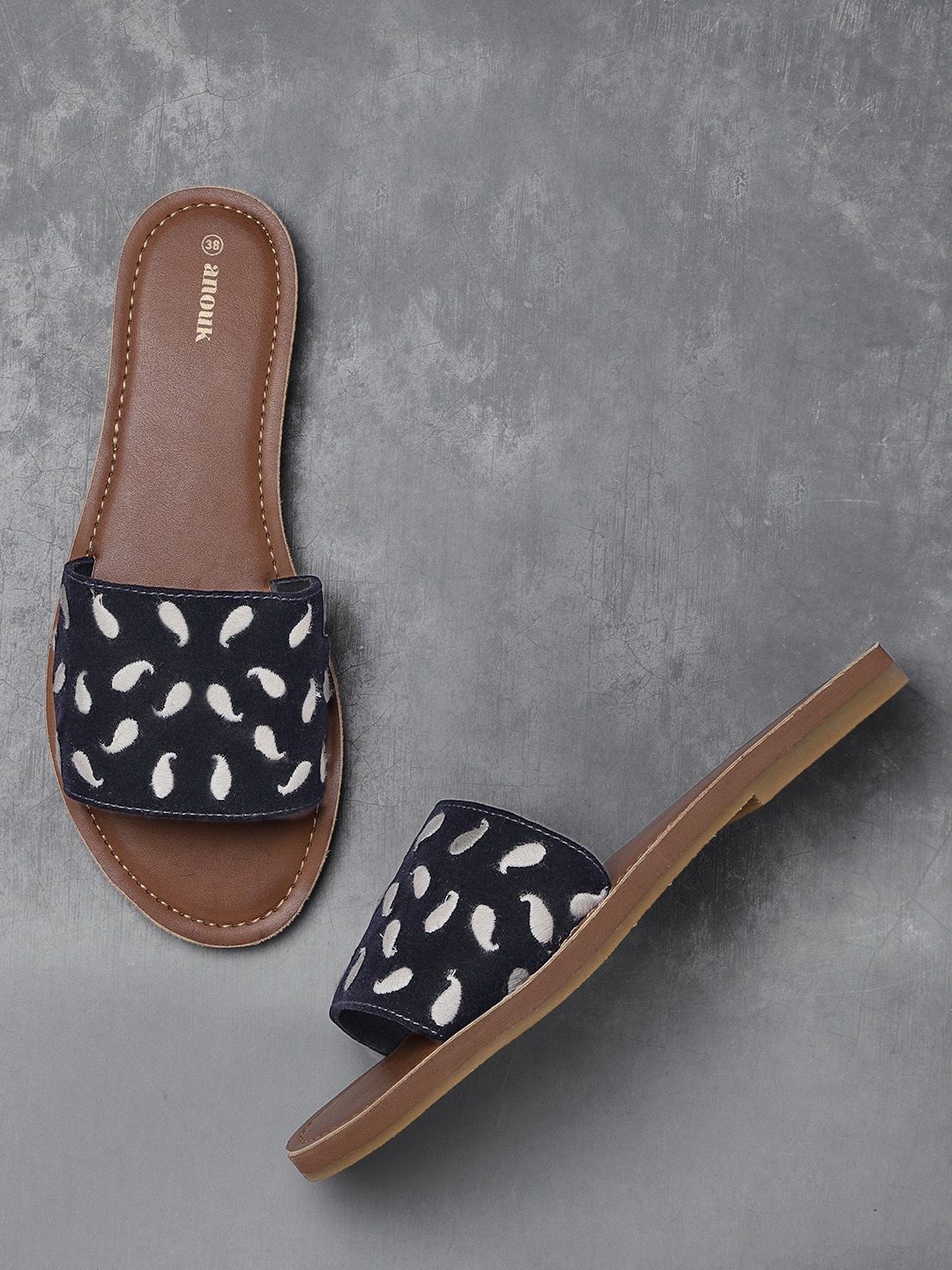 anouk open toe flats