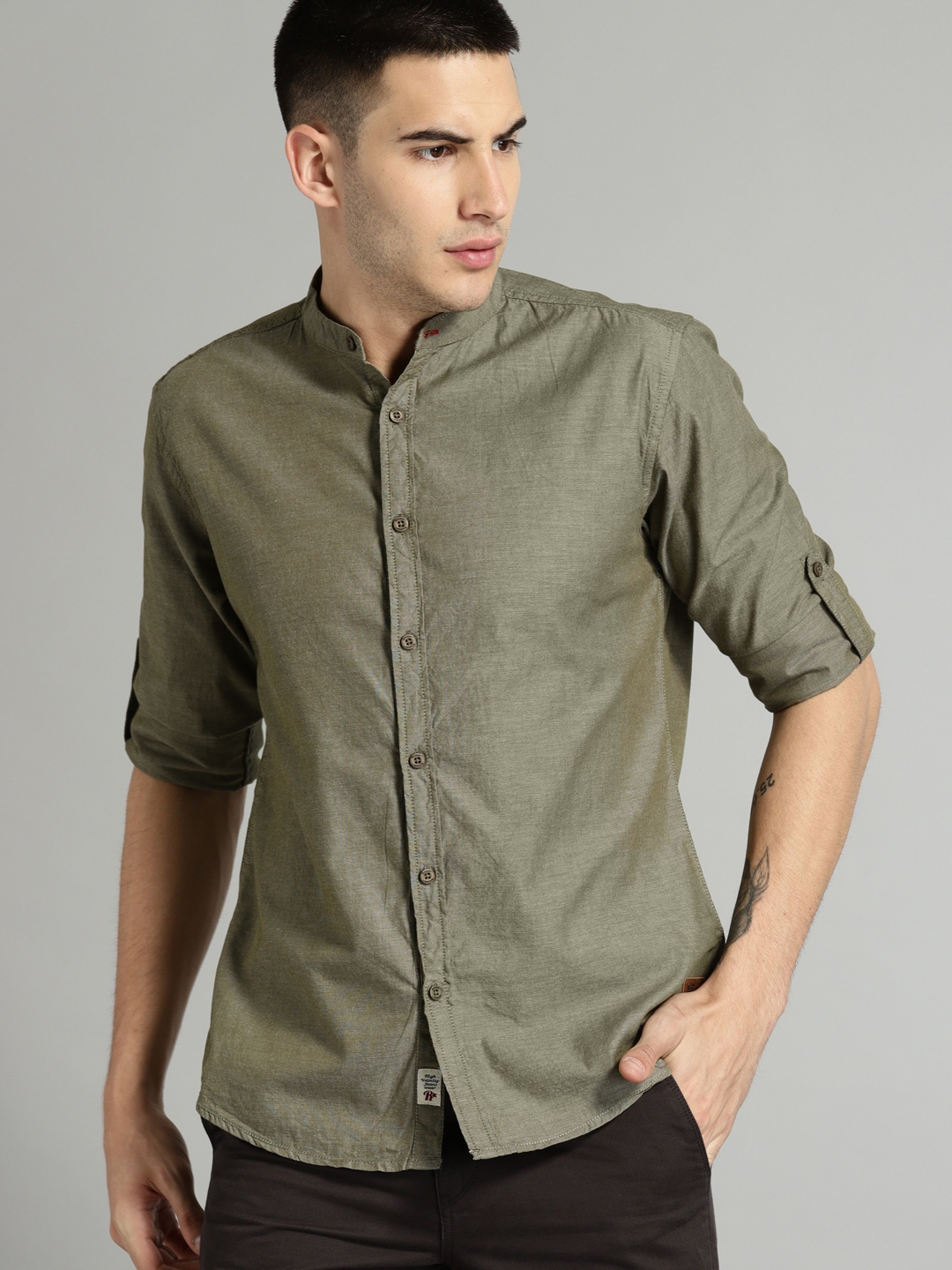 peacock green mens shirt