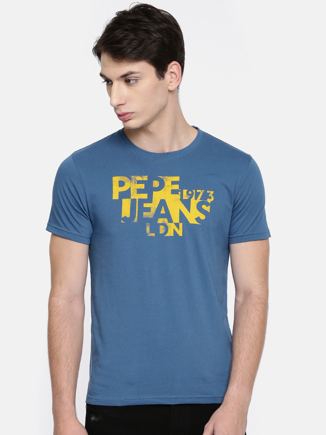 Buy Pepe Jeans Men Blue Printed Round Neck T Shirt - Tshirts for Men 3877276 | Myntra
