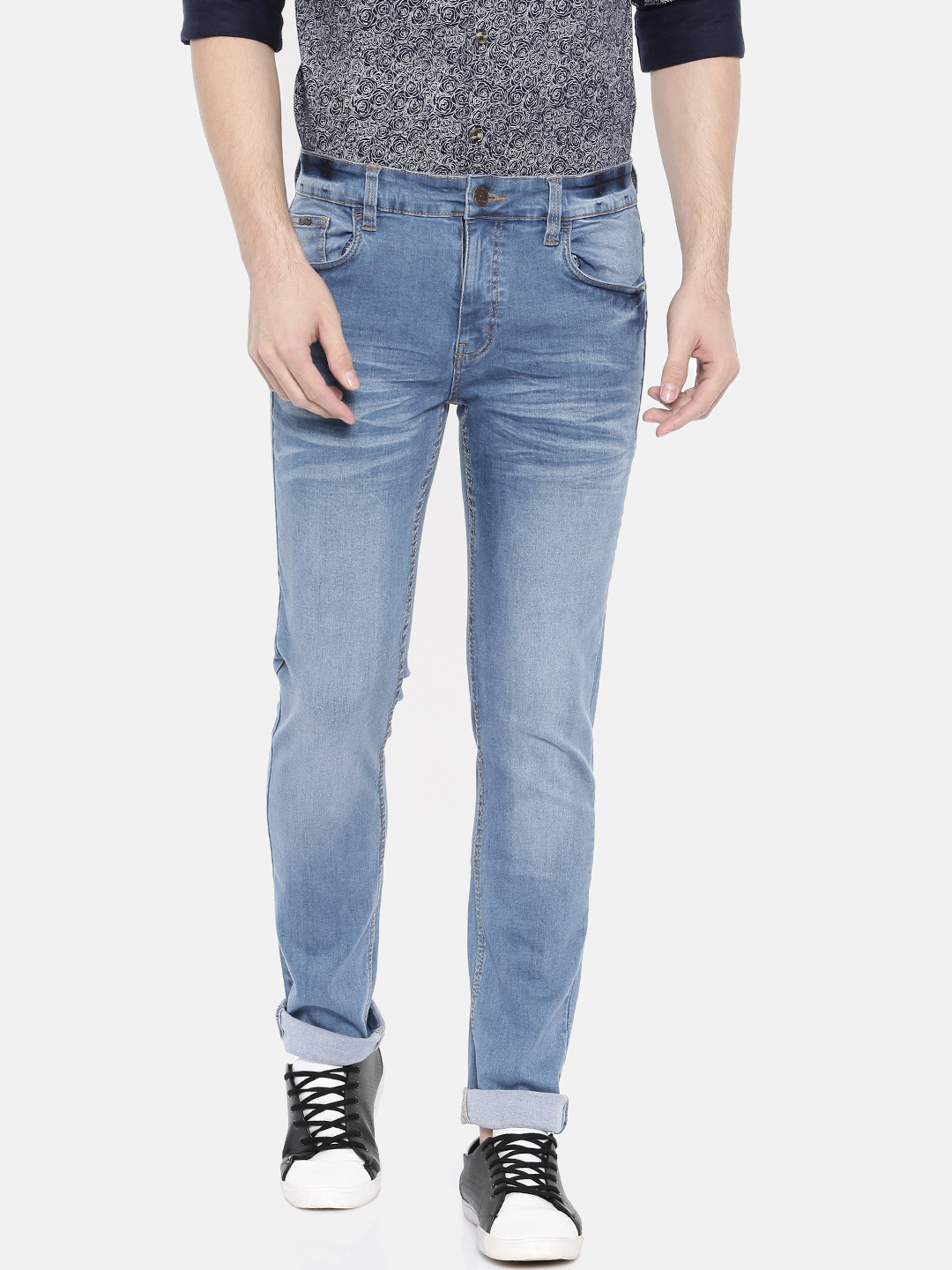 Buy Indigo Nation Street Men Blue Slim Fit Low Rise Clean Look