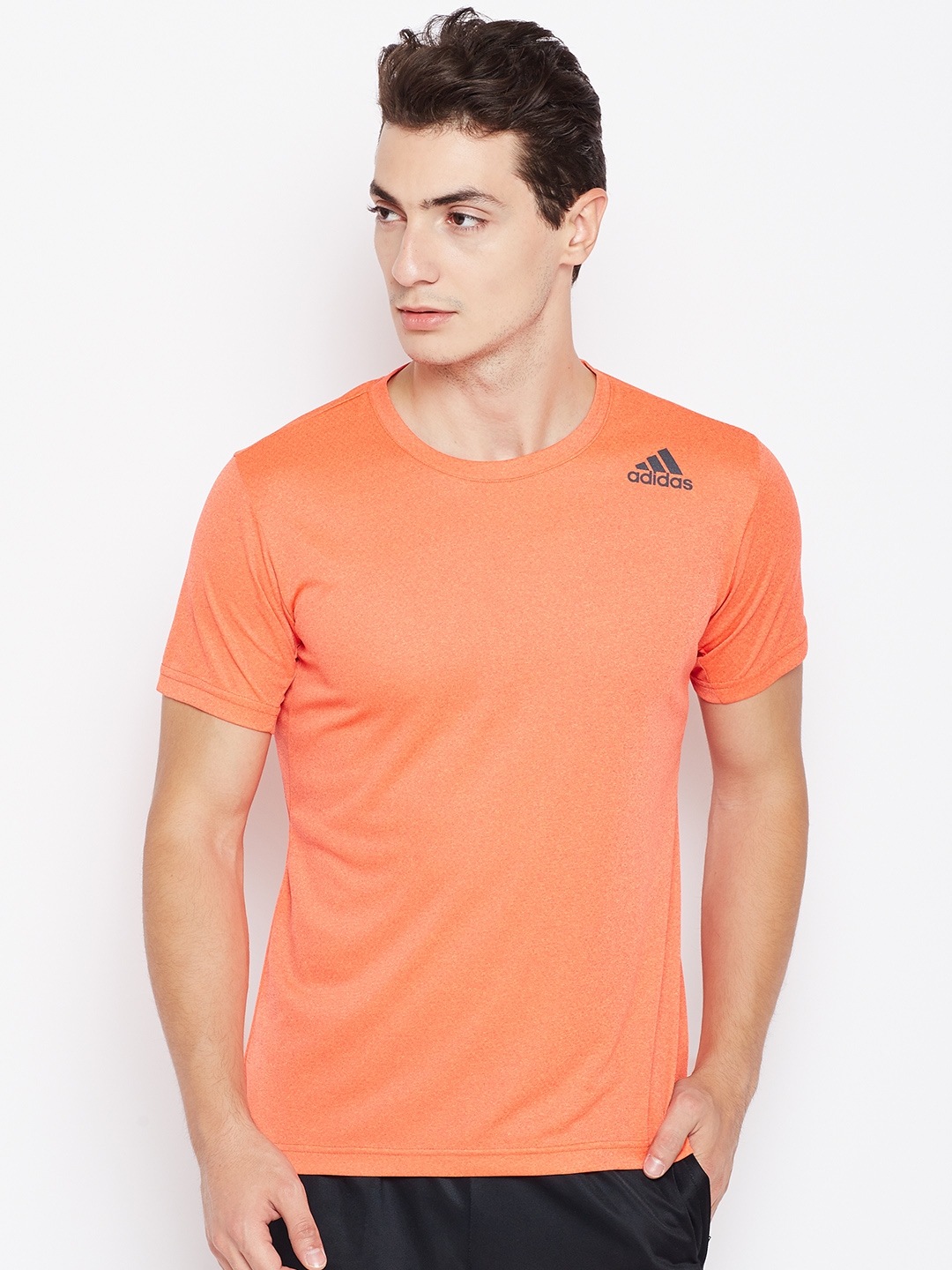 Buy Adidas Orange FREELIFT CL Solid Round Neck T Shirt - Tshirts for ...