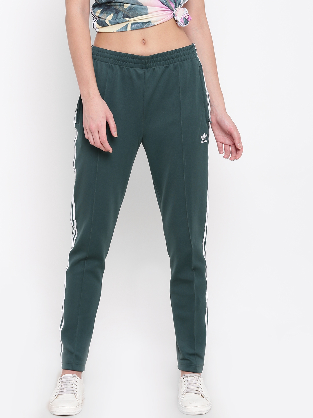 Buy Adidas Original Women Green Sst Track Pants Track Pants For Women 3888745 Myntra 3262