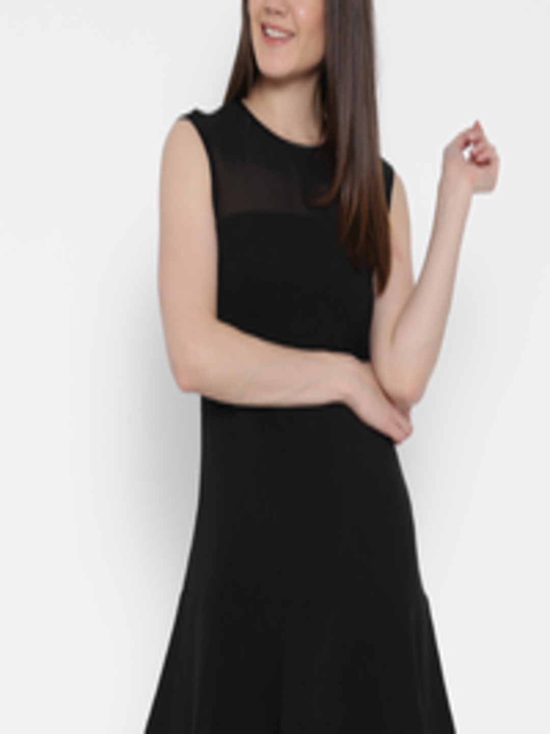 Buy United Colors Of Benetton Black Fit & Flare Dress - Dresses for ...