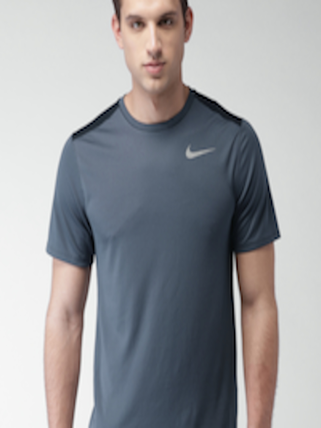 Buy Nike Men Blue Solid AS M NK RUN TOP SS T Shirt - Tshirts for Men ...