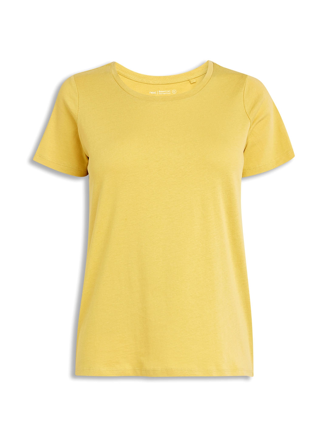 Buy Next Women Yellow Solid Round Neck T Shirt - Tshirts for Women ...