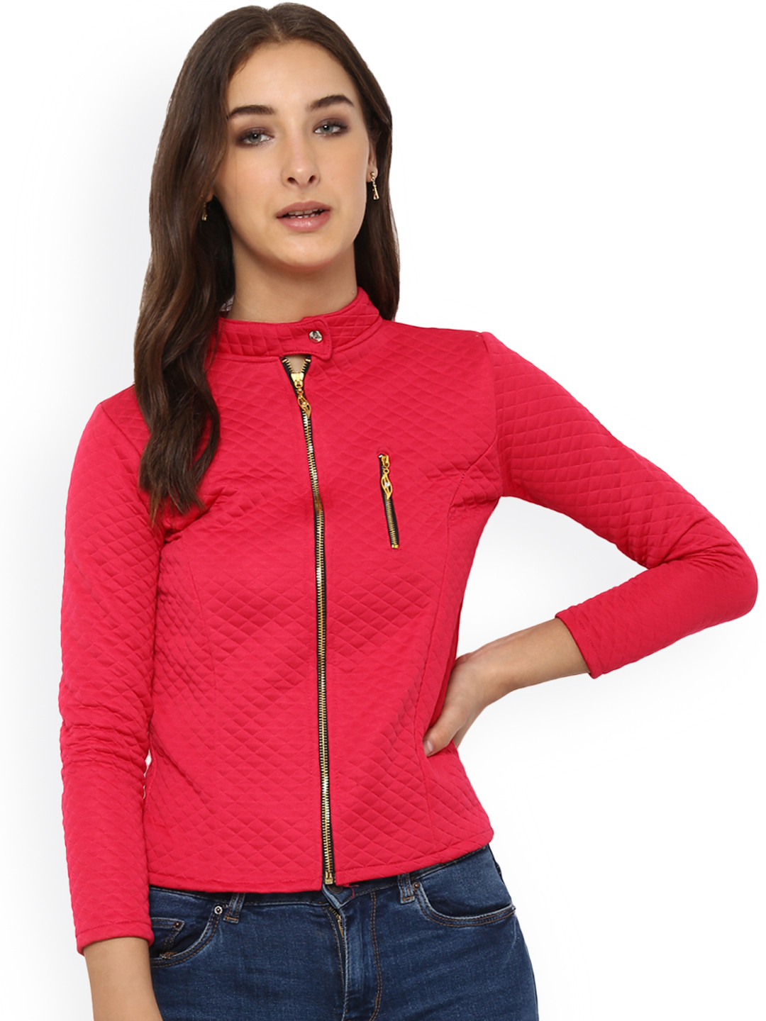 Buy MIWAY Women Pink Quilted Jacket Jackets for Women 4042295 Myntra
