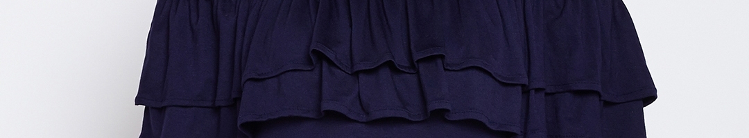 Buy Femella Women Navy Blue Solid Top - Tops for Women 4128677 | Myntra
