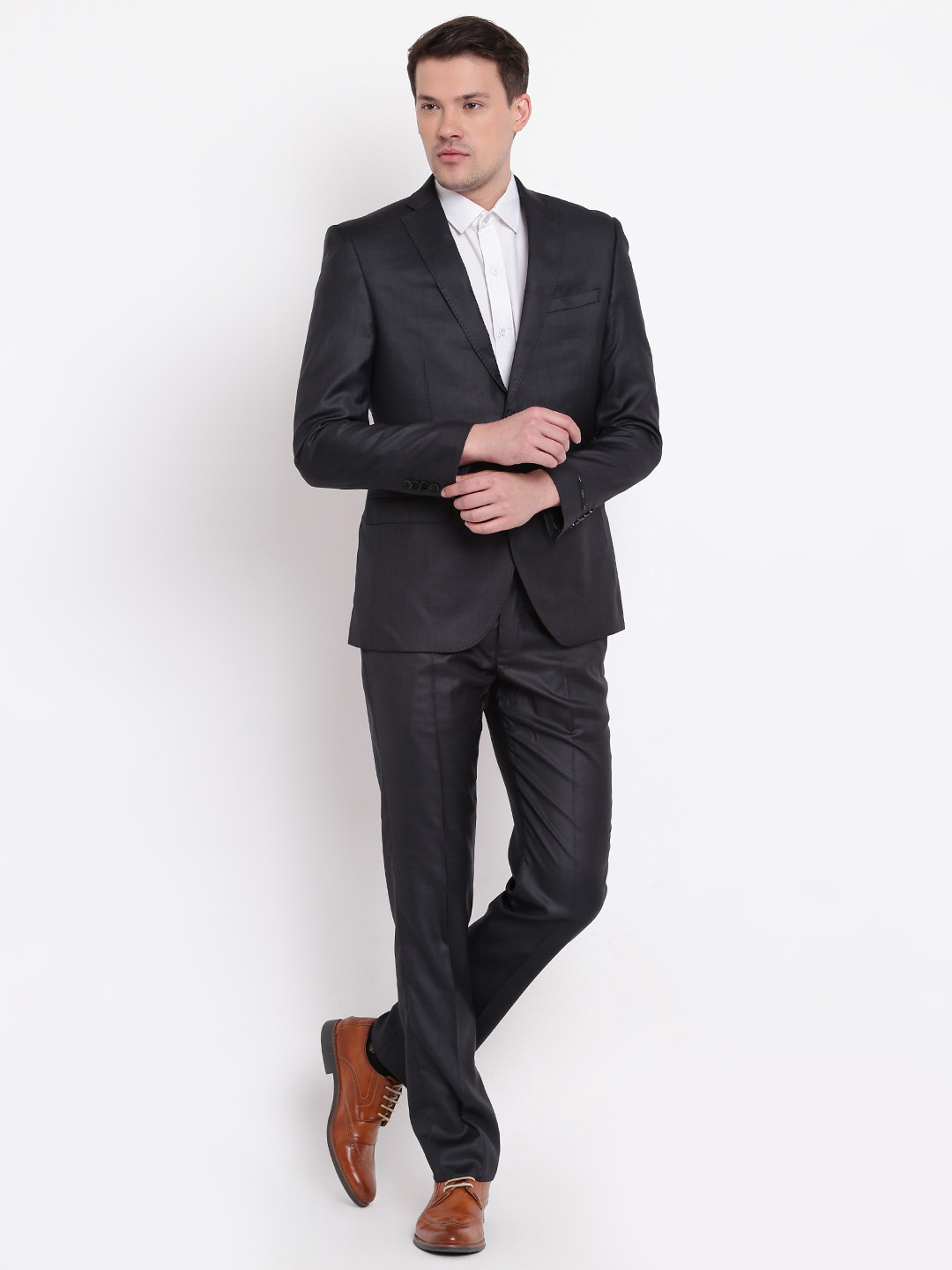 Buy Blackberrys Black Slim Fit Single Breasted Formal Suit Suits for