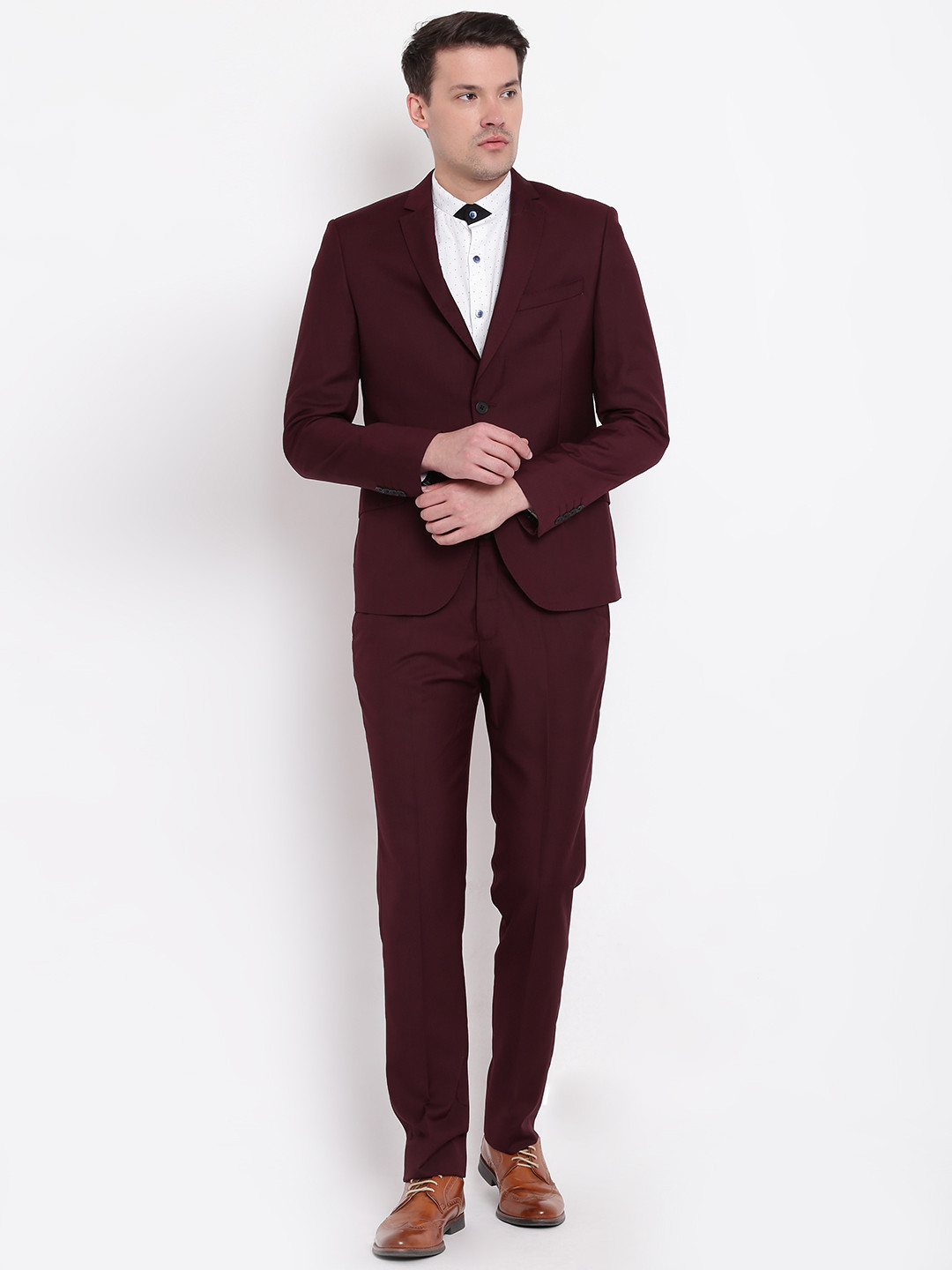 Buy Blackberrys Burgundy Partywear Suit Suits for Men 4131952 Myntra