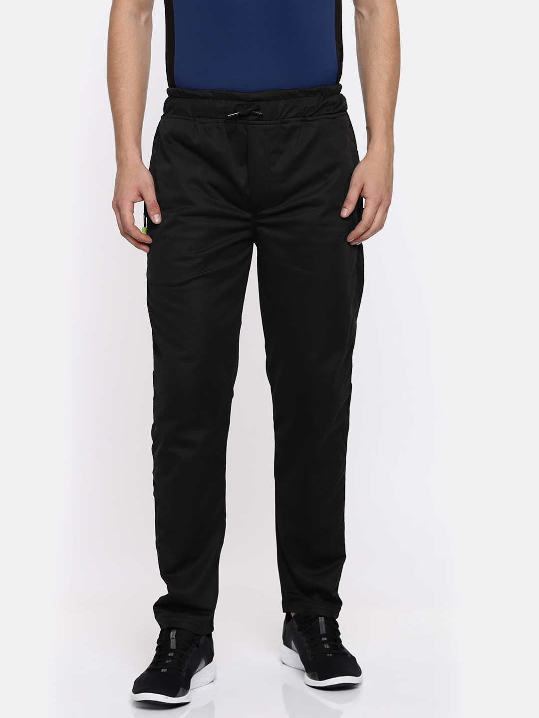 Buy Sports52wear Men Black Solid Straight Fit Track Pants Track Pants