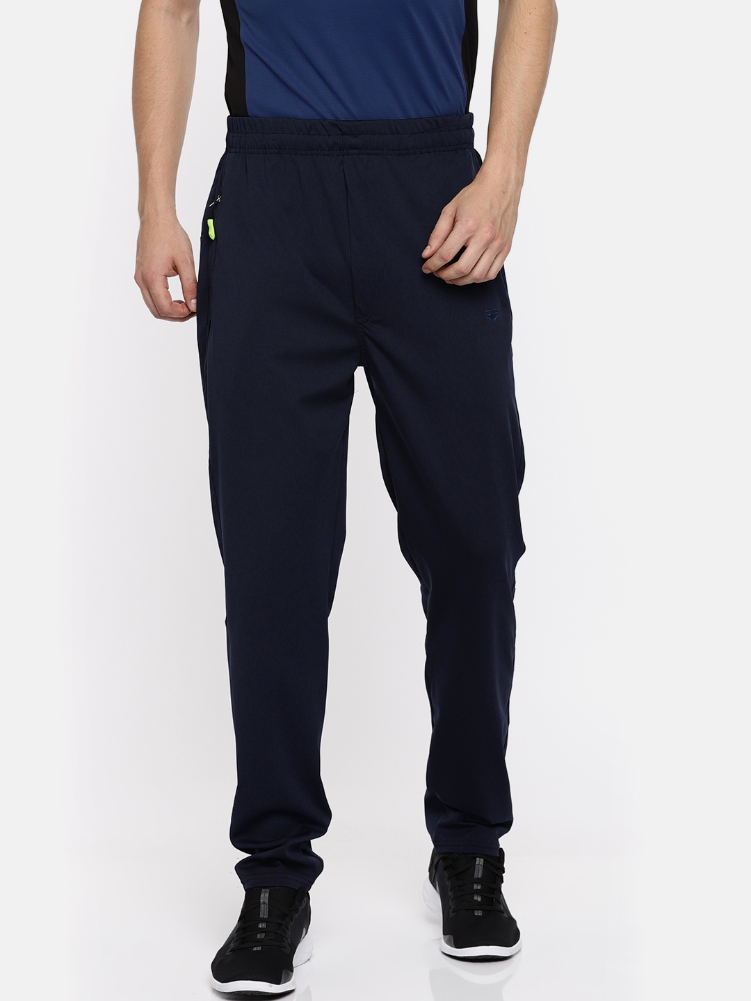 Buy Sports52wear Men Navy Blue Solid Straight Fit Track Pants - Track ...