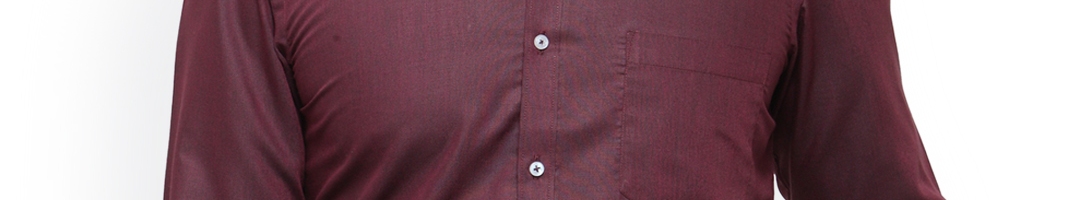 Buy RG DESIGNERS Men Maroon Comfort Slim Fit Solid Formal Shirt ...