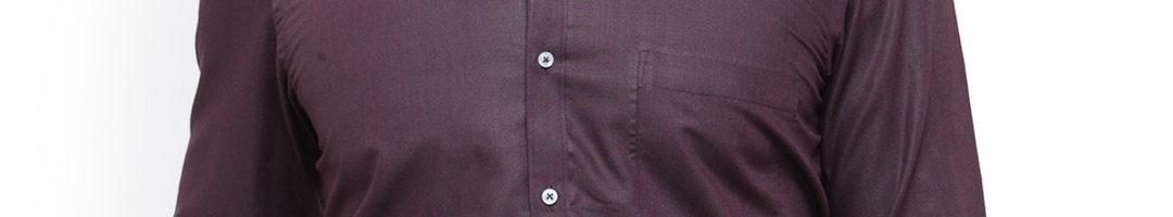 Buy RG DESIGNERS Men Burgundy Comfort Slim Fit Solid Formal Shirt ...