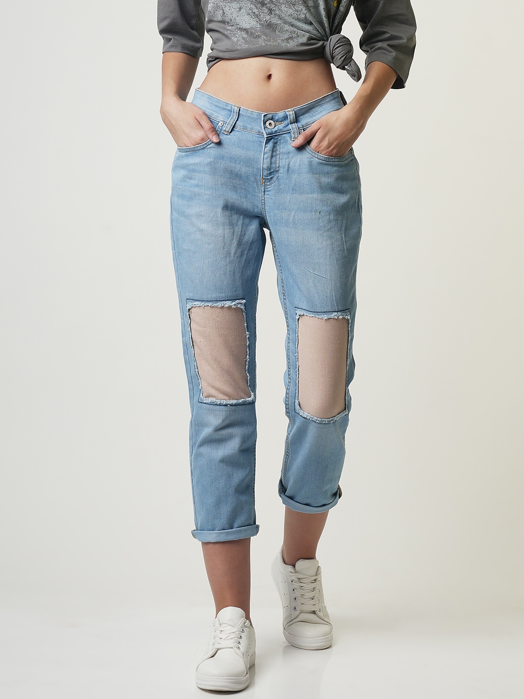 highly distressed jeans womens