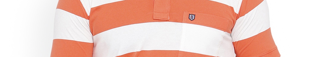 Buy Duke Men Orange Striped Polo Collar T Shirt - Tshirts for Men ...