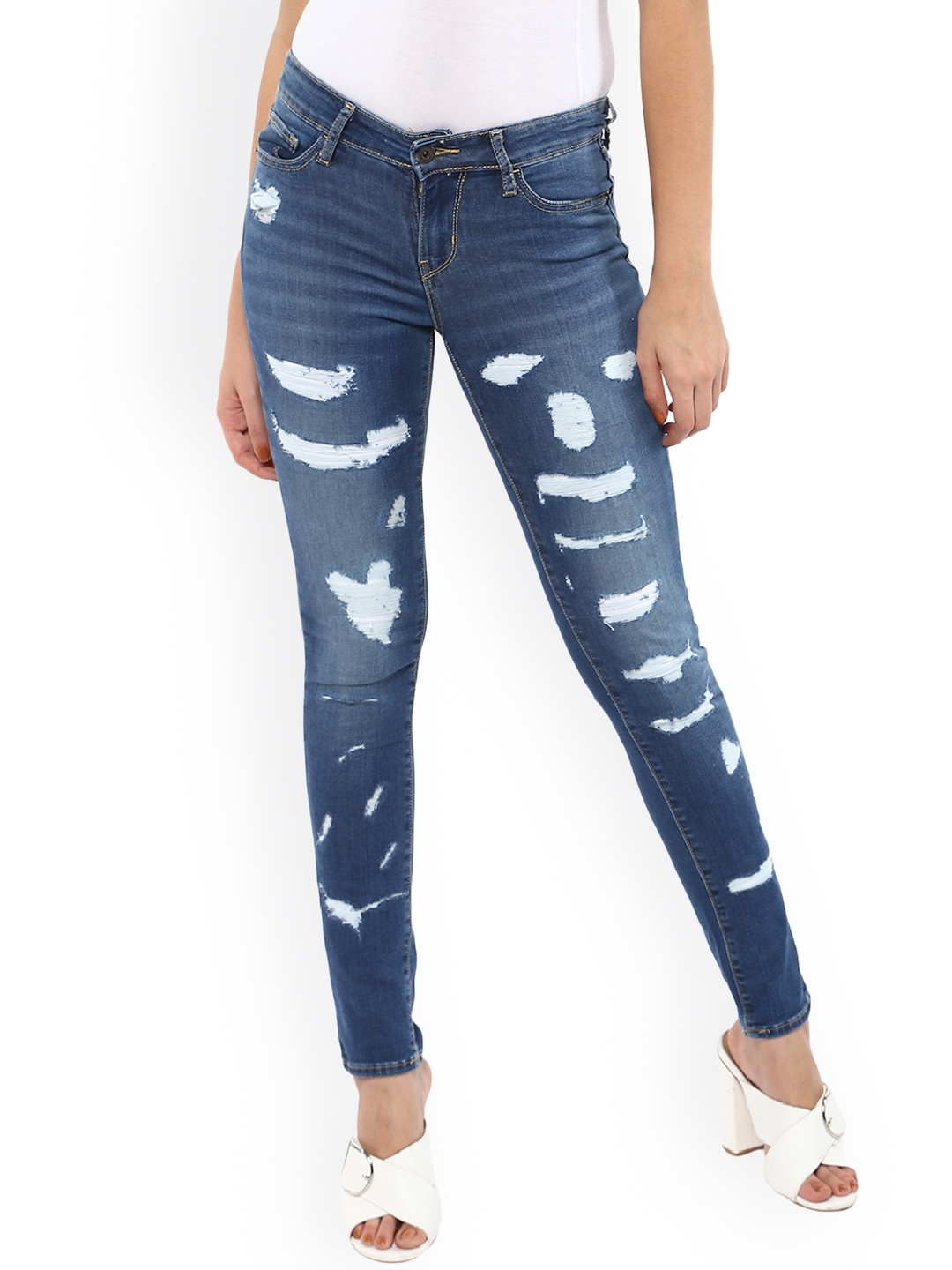 highly distressed jeans womens