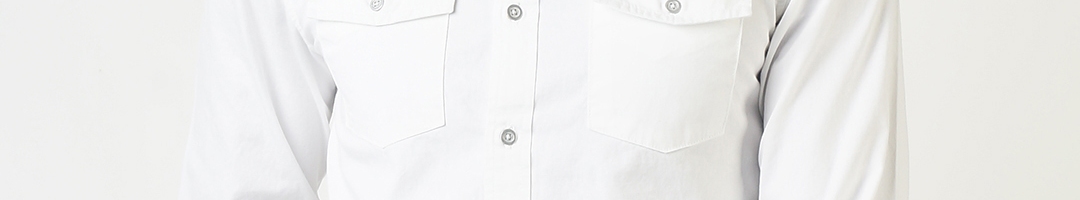 Buy SHELTR Men White Smart Slim Fit Solid Casual Shirt - Shirts for Men ...