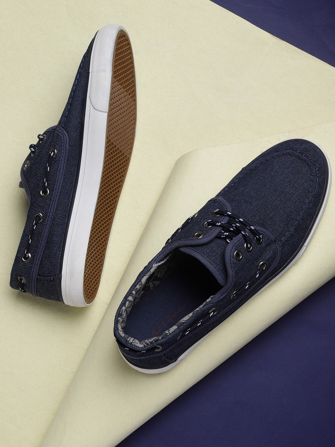 Mast Harbour Men Navy Blue Boat Shoes Casual Shoes for Men