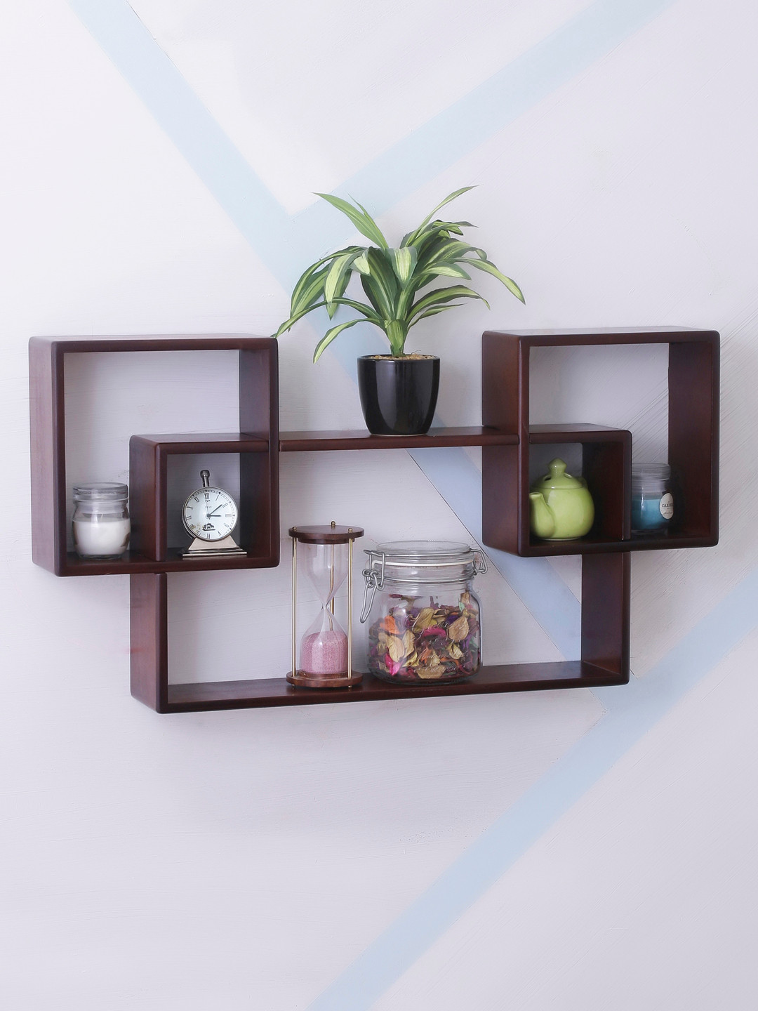 Buy Home Sparkle Brown MDF Basic Wall Shelf Wall Shelves for Unisex