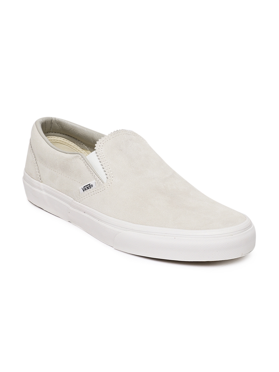 vans glacier grey leather slip ons