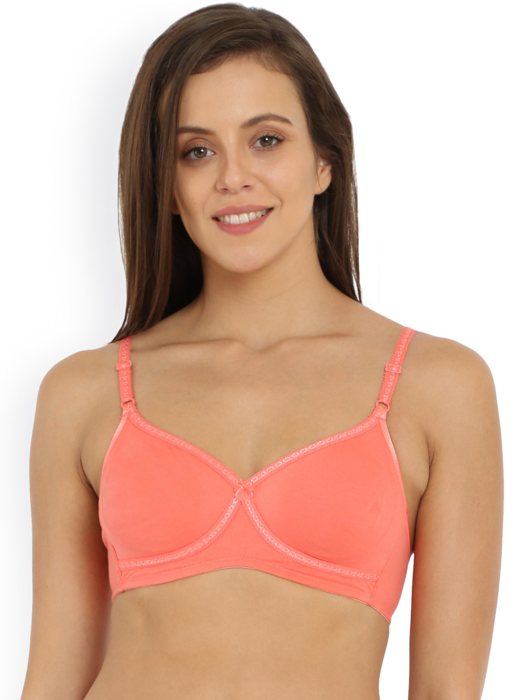 Buy Jockey Pink Solid Non Wired Non Padded Everyday Bra Bra for Women 4307122 Myntra