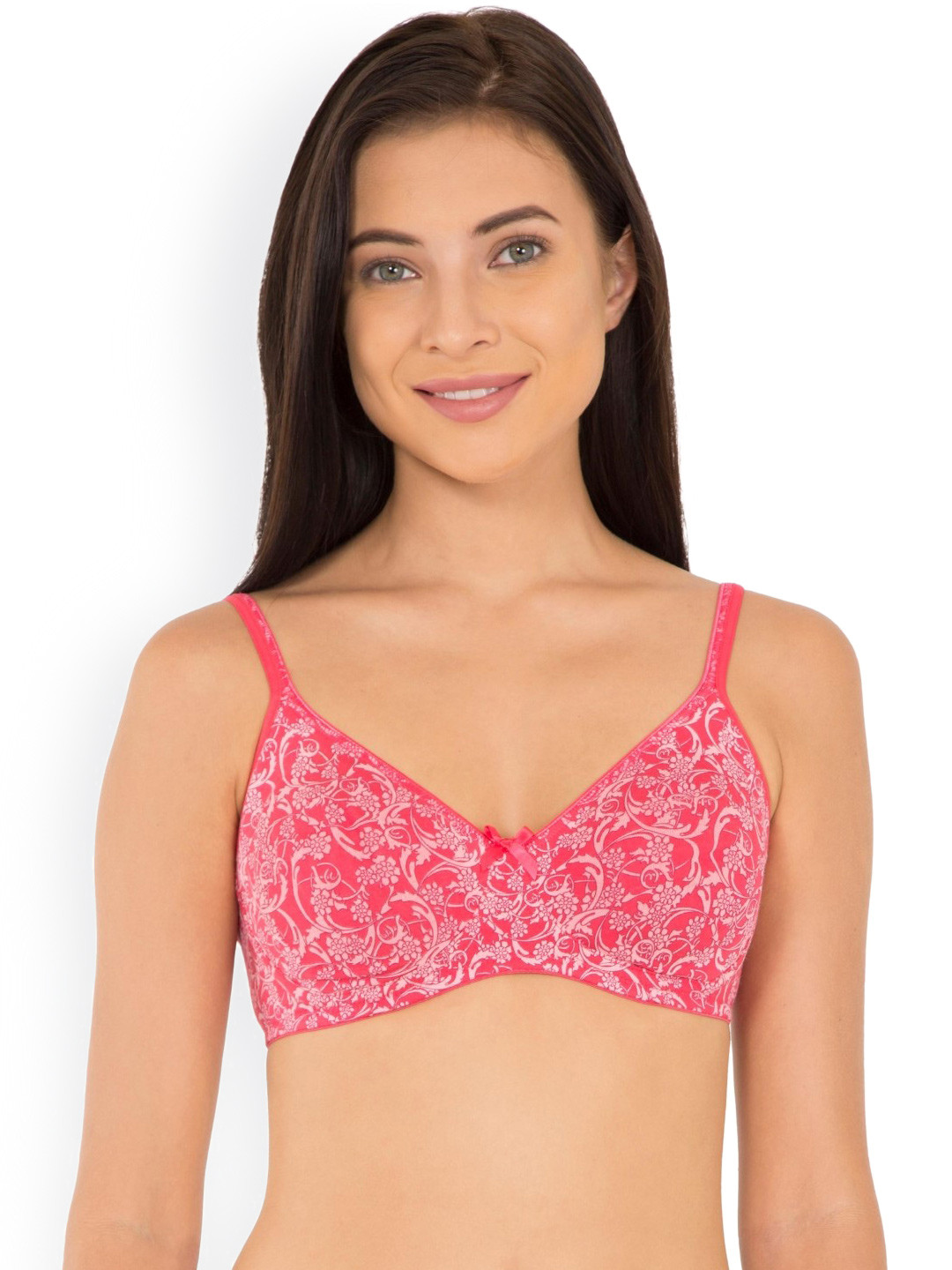 Buy Jockey Pink Printed Non Wired Non Padded Everyday Bra 1722 0103 217RB Bra for Women