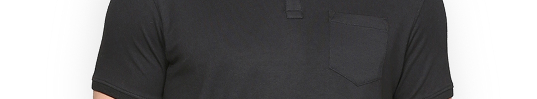Buy V Dot Men Black Solid Polo Collar T Shirt - Tshirts for Men 4307980 ...