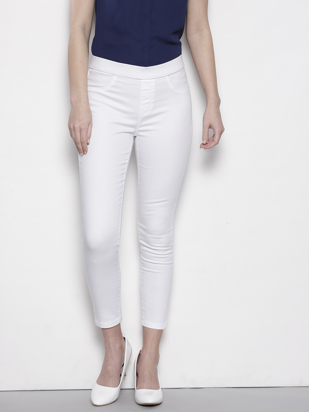 Buy DOROTHY PERKINS Women White Cropped Jeggings Jeggings for Women