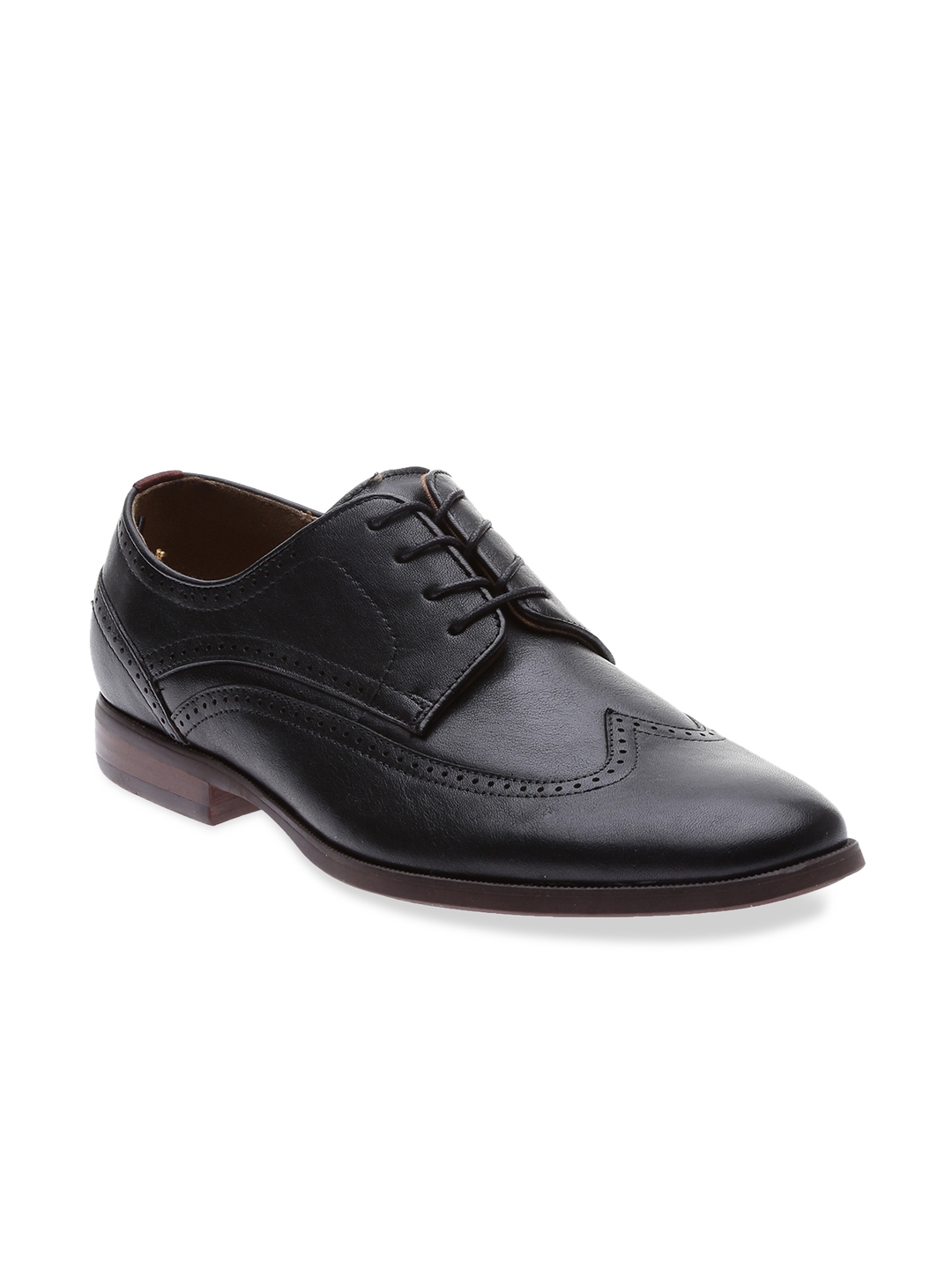 Buy ALDO Men Black Solid Leather Brogues - Casual Shoes for Men 4319287 ...