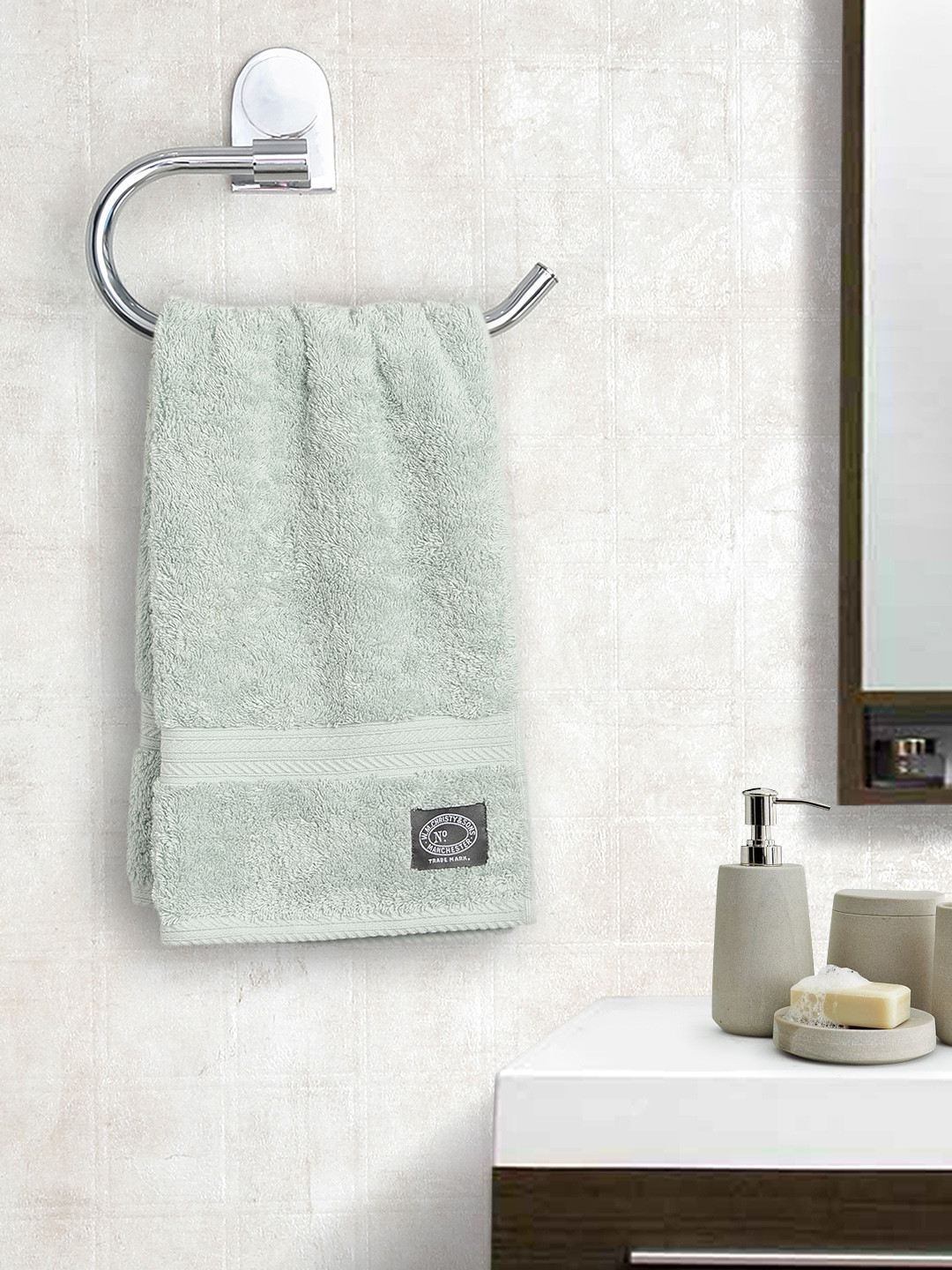 Buy CHRISTY Green Cotton 600 GSM Hand Towel Hand Towels for Unisex