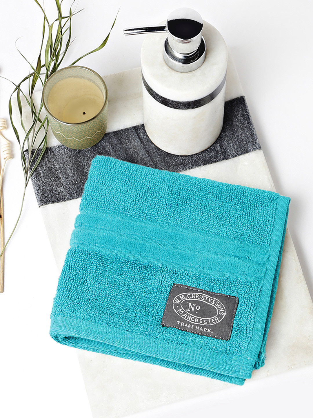Buy CHRISTY Turquoise Blue Cotton 550 GSM Face Towel Face Towels for Unisex 4319615 Myntra