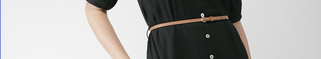 Buy Mast & Harbour Women Black Solid Shirt Dress - Dresses for Women ...