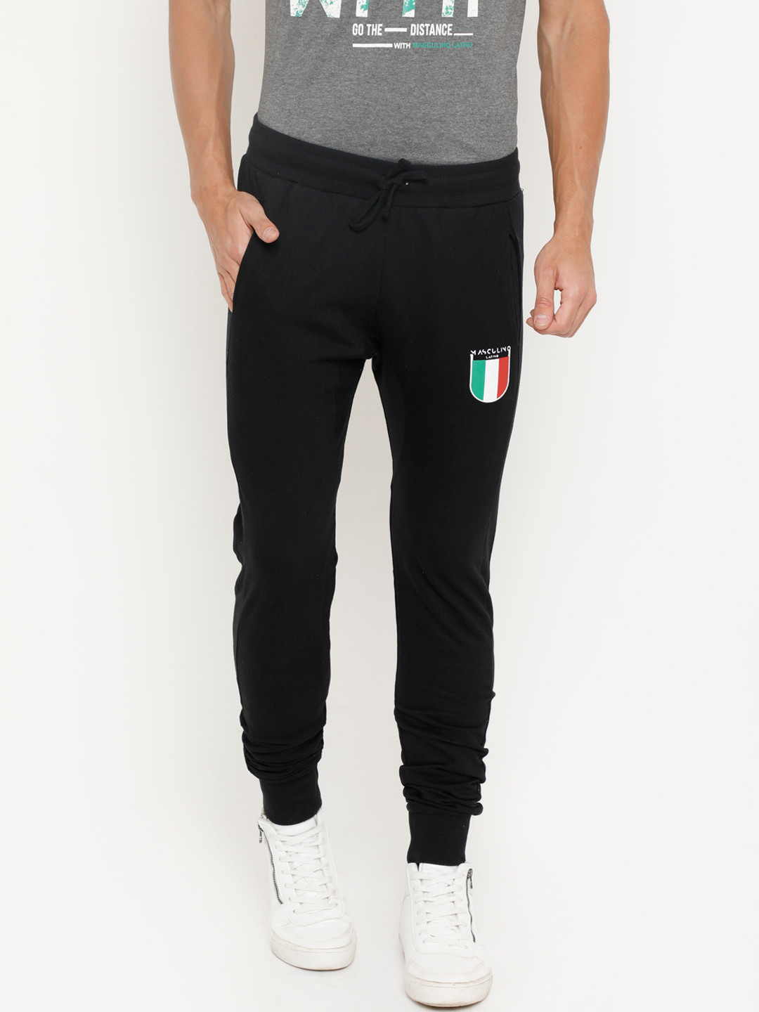 Buy Masculino Latino Men Black Solid Track Pants Track Pants for Men 4321660 Myntra