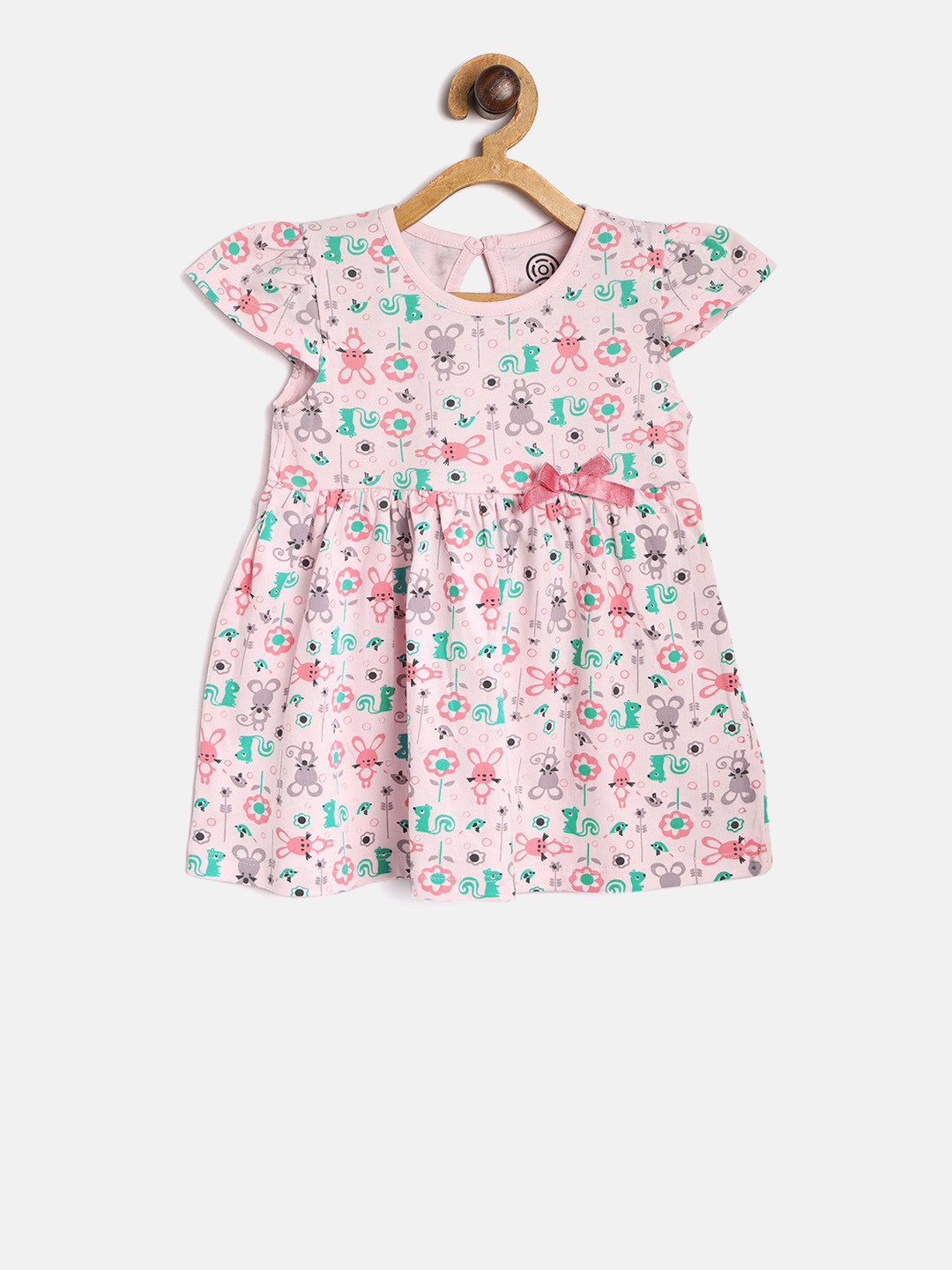 Buy TAMBOURINE Girls Pink Printed A Line Dress Dresses for Girls