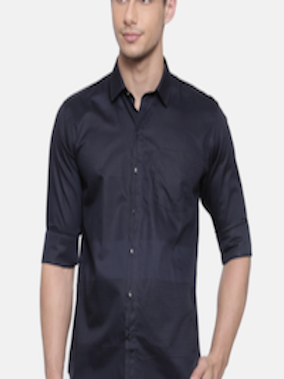 Buy ANAMS MAN Men Navy Blue Slim Fit Checked Semiformal Shirt - Shirts ...