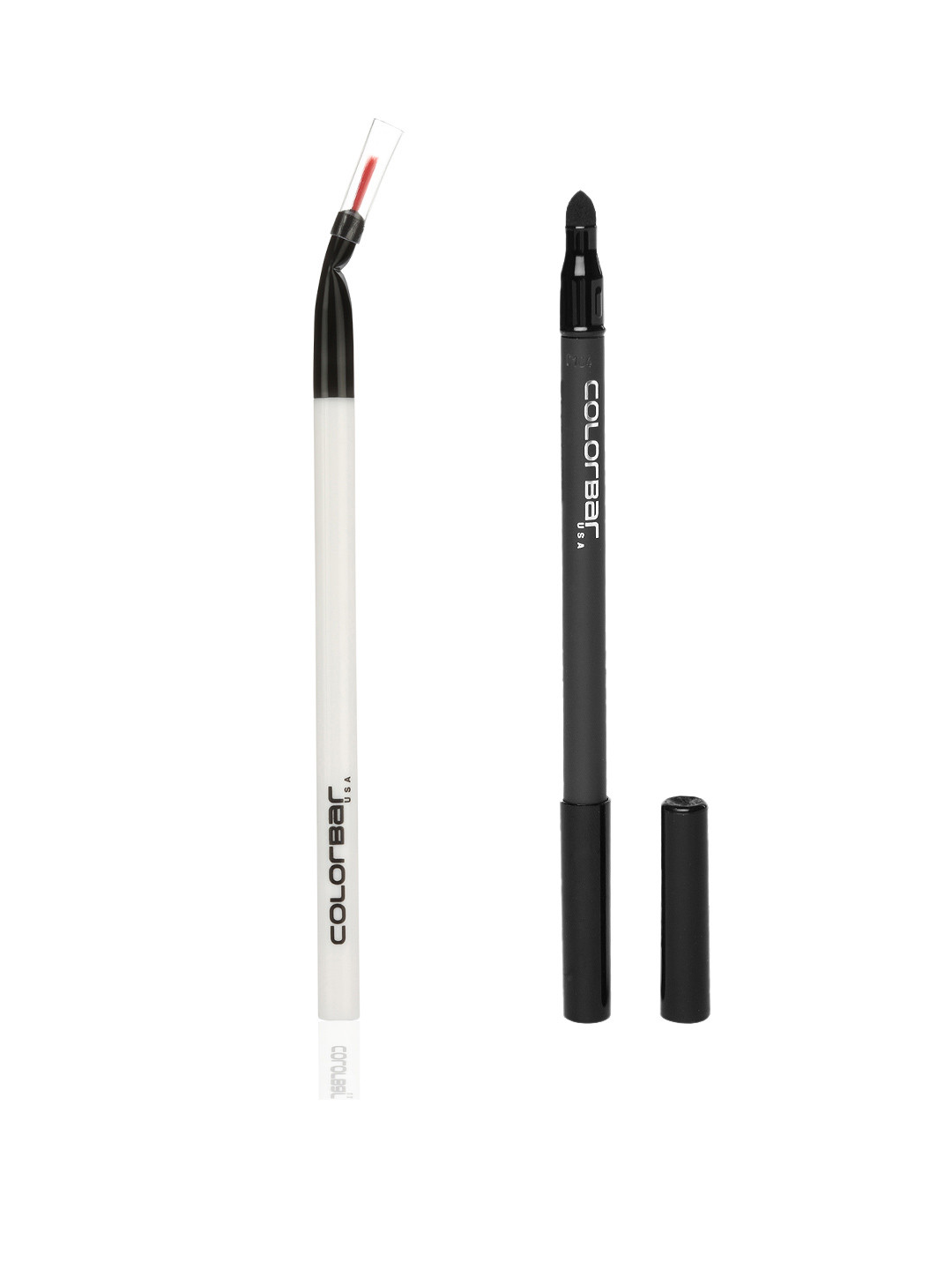 Buy Colorbar Set Of 2 Black Kajal& Eyeliner Brush Makeup Combo for