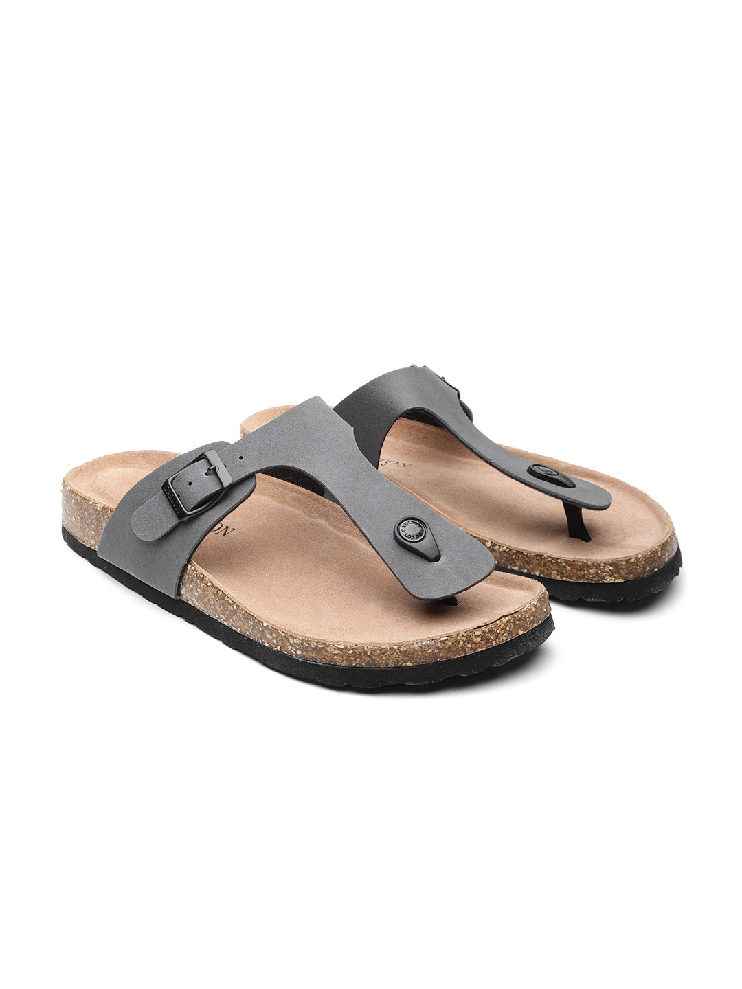 Buy Carlton London Men Grey Comfort Sandals - Sandals for Men 4328295 | Myntra