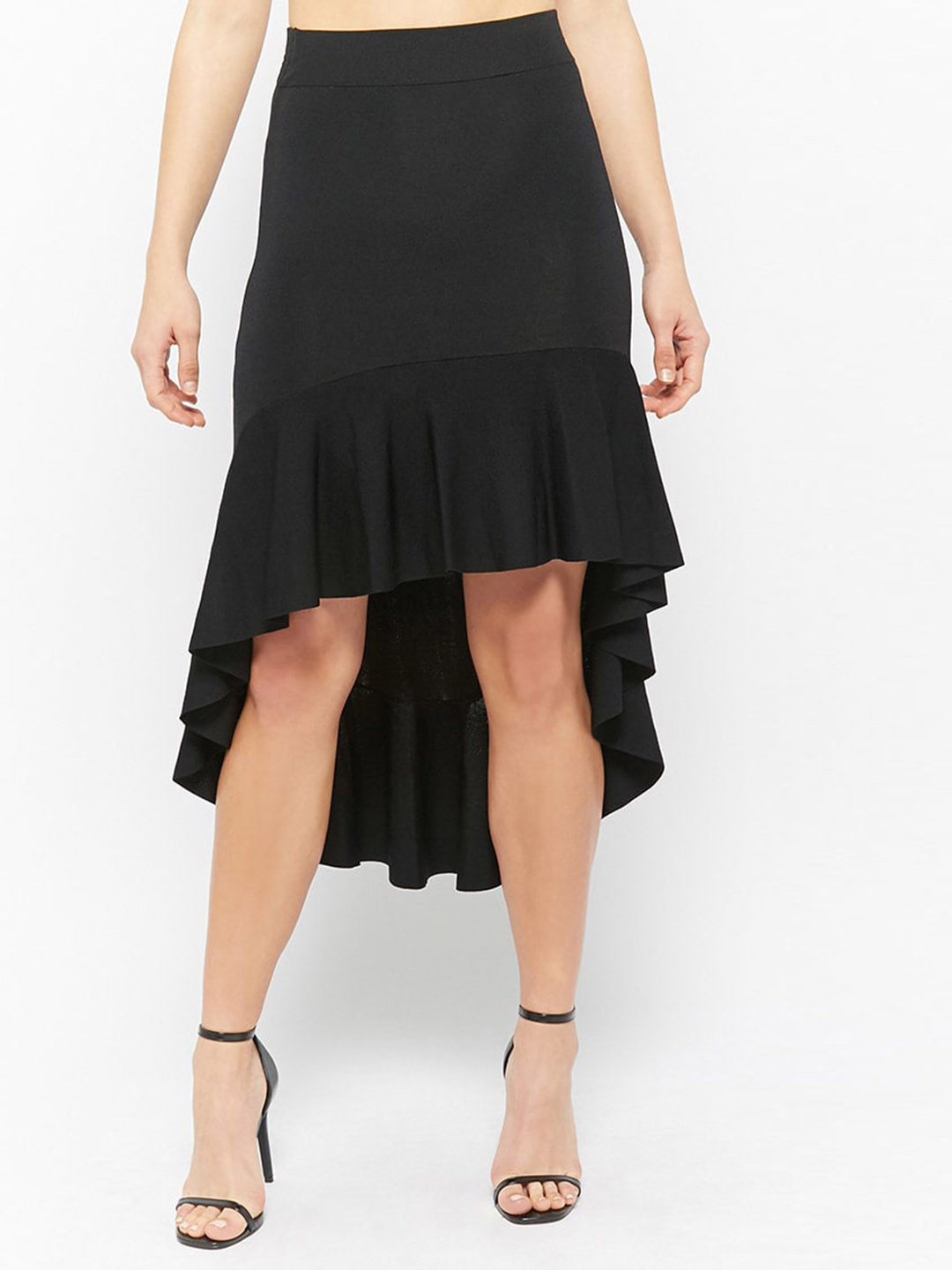 Buy FOREVER 21 Black A Line High Low Skirt Skirts for Women 4329996
