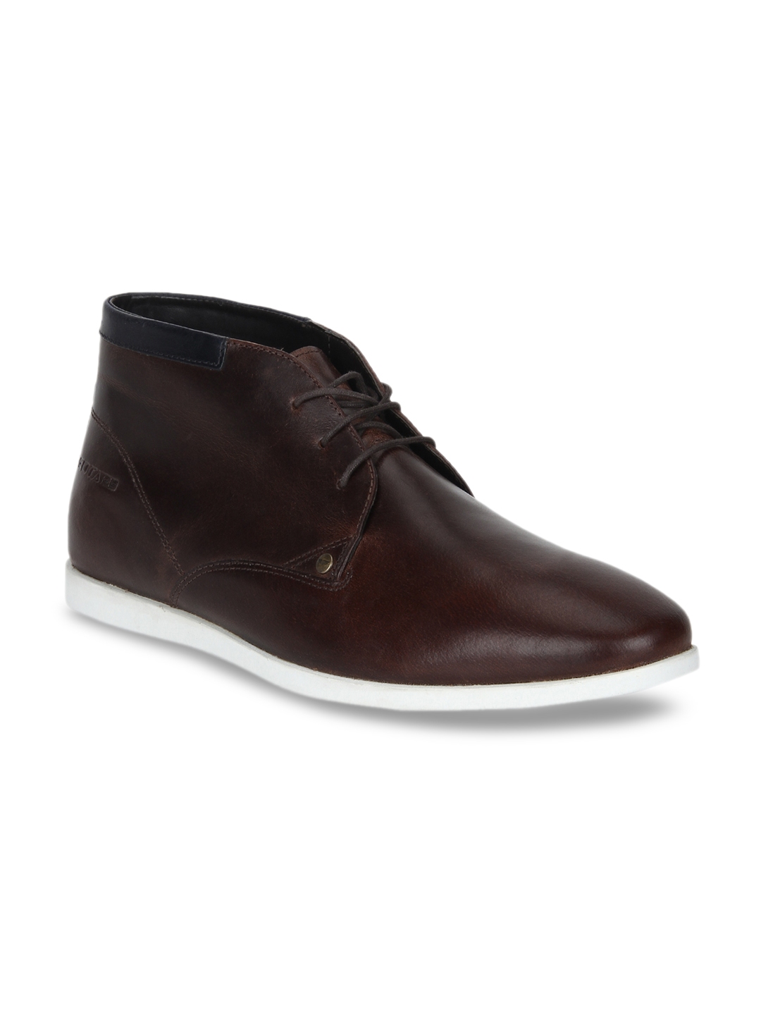 red tape mid top flat boots